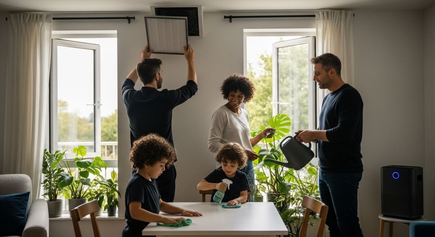 indoor air quality, healthy home, family