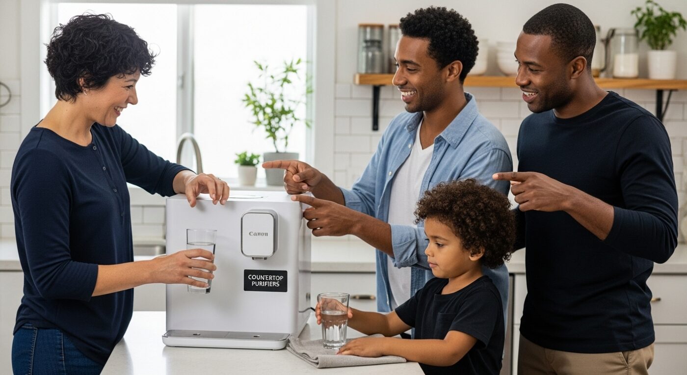 countertop purifier family kitchen