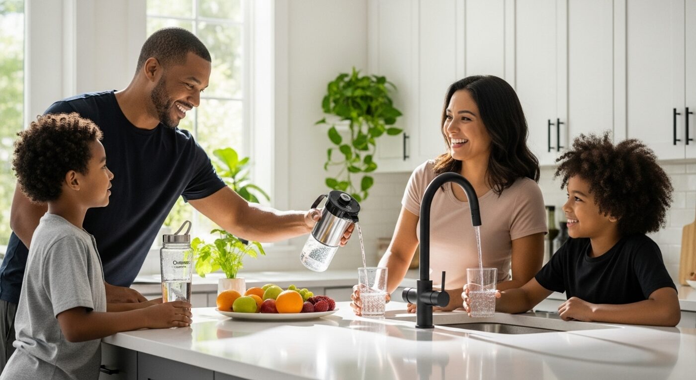 home water filtration, family drinking water, health benefits