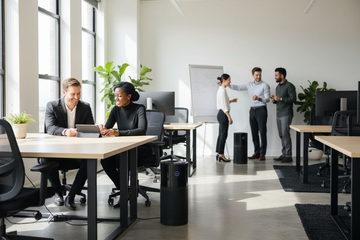 commercial air purifier, office, workplace wellness