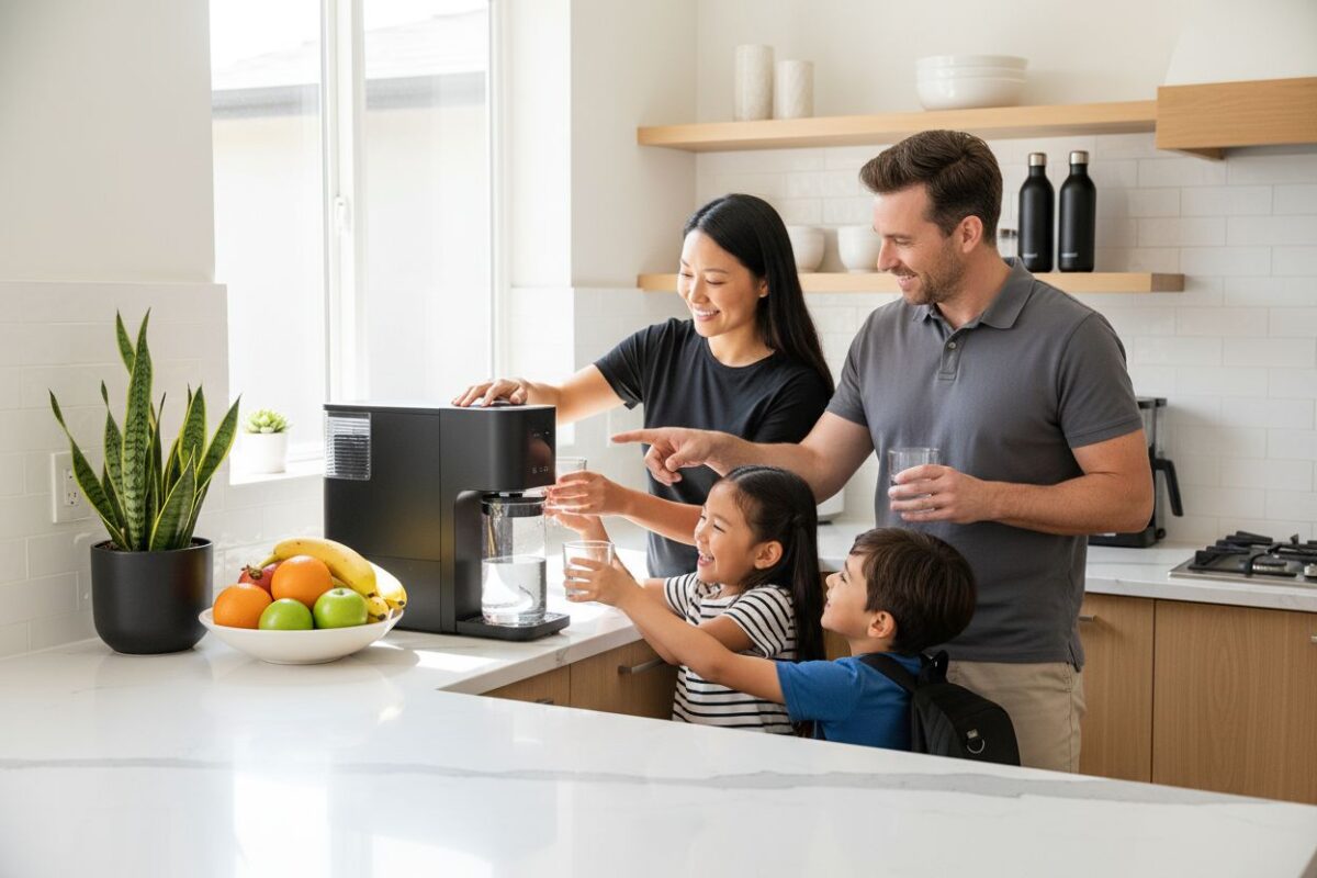 water purification, healthy family, clean water