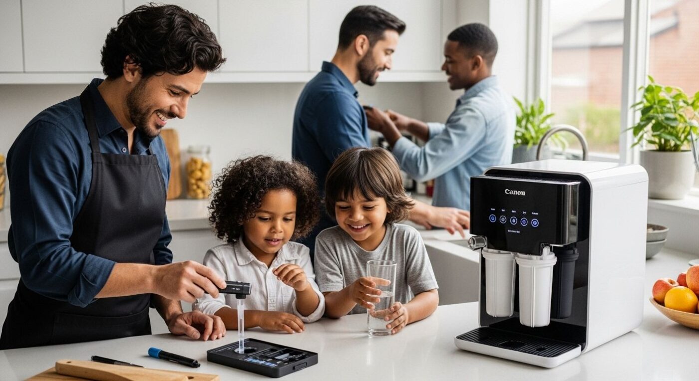 water filtration, healthy family, clean drinking water