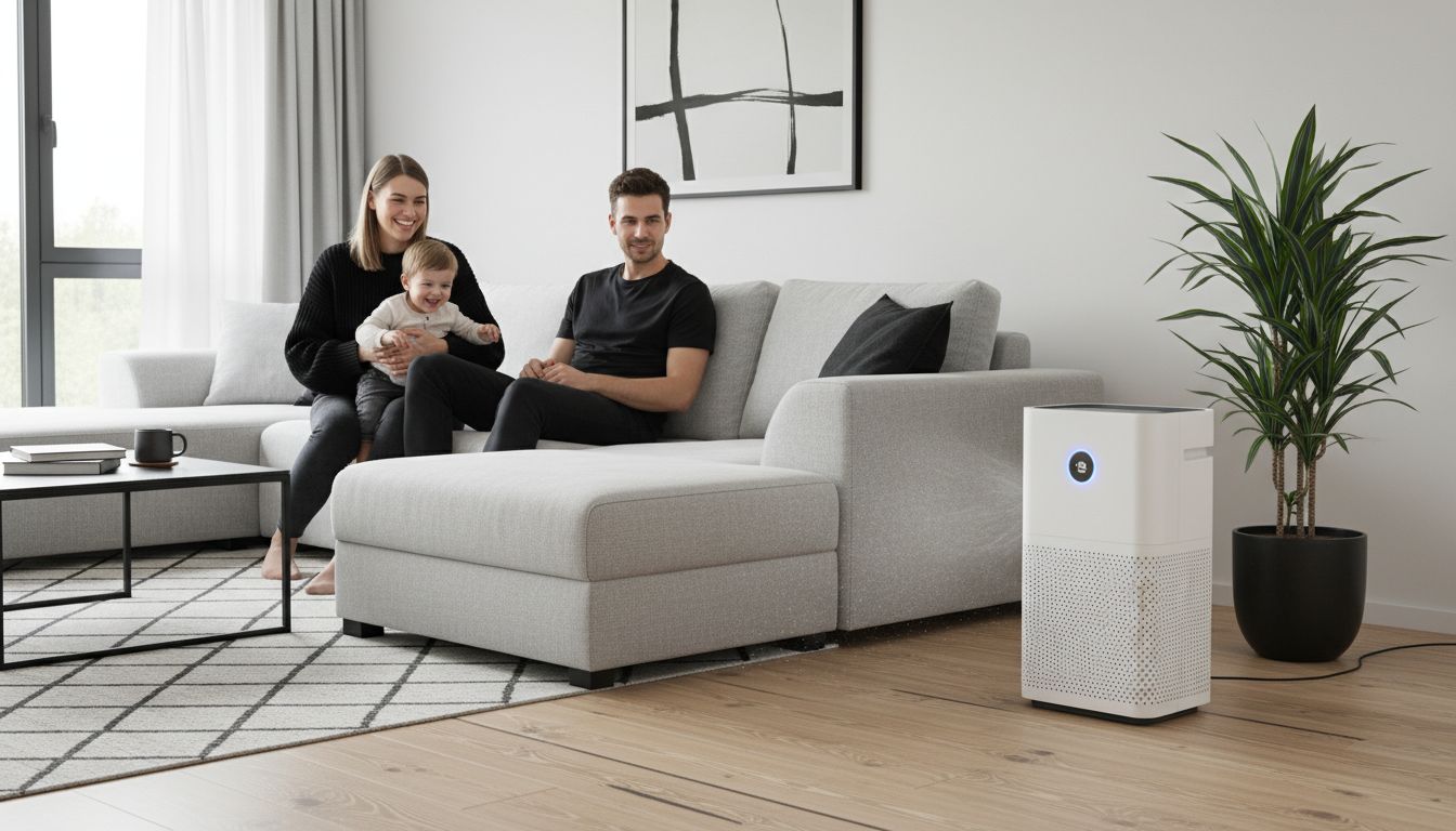 air purification features, modern home