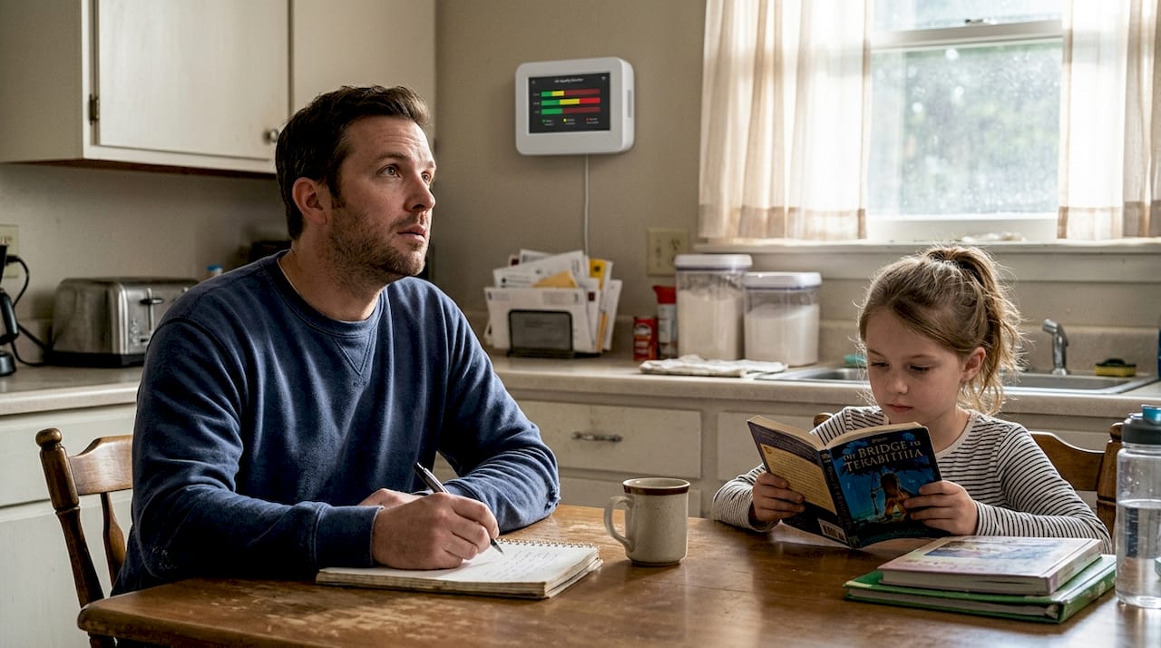 Father tracking indoor air quality concerns